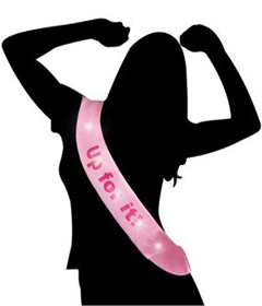 Up For It Hens Sash Pink Pink