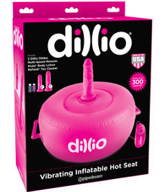 Dillio Vibrating Inflate Hot Seat Pink