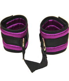 HAN036 Satin Handcuffs Purple