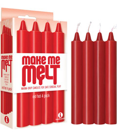 Make Me Melt Candles Red 4pk