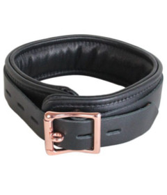 Leather Collar with Rose Gold Hardware