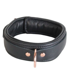 Leather Collar with Rose Gold Hardware