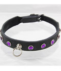 COL035PUR Dimante Collar Purple