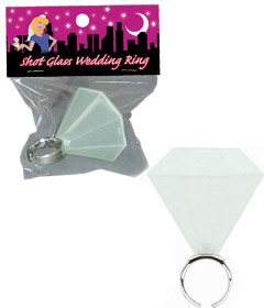 Shot Wedding Glass Ring
