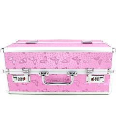 Lockable Vibrator Case - Large Pink