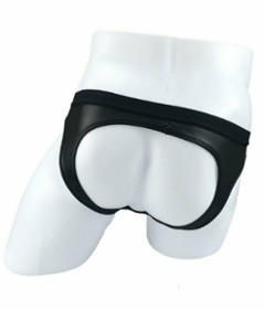 LIL560 LeatherLook Jock Strap 2Ring L XL