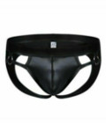 LIL560 LeatherLook Jock Strap 2Ring L XL