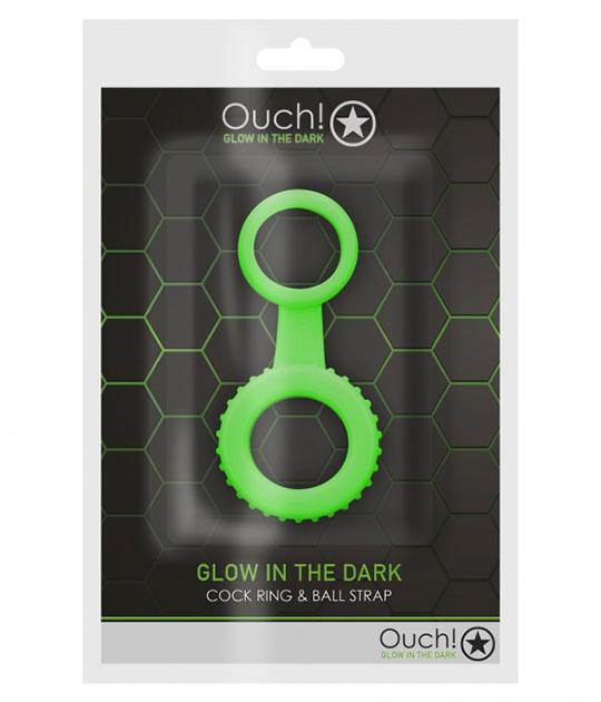 Ouch - Ring W Ball Strap Glow In Dark
