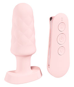 Loveline Velvet Remote Control Vibrating Plug - Pink