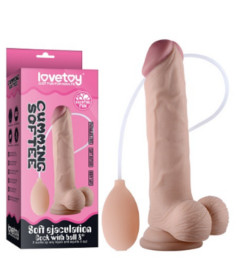 Lovetoy Soft Ejaculation Cock+Balls 9 Inch