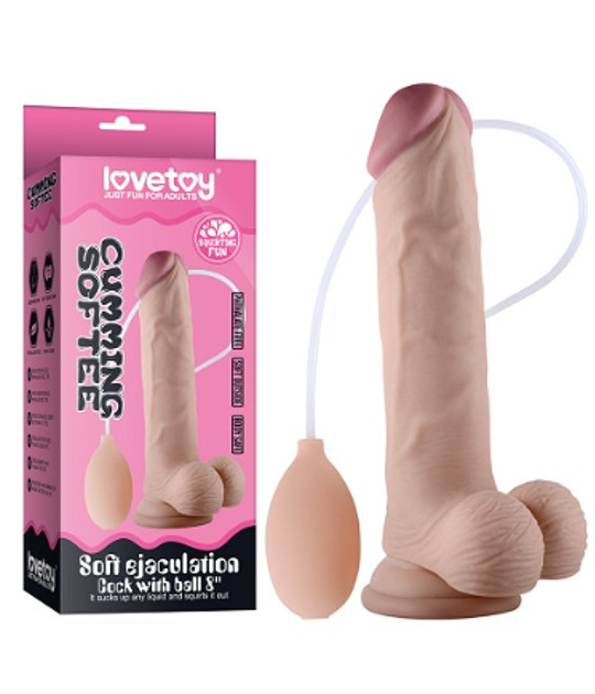 Lovetoy Soft Ejaculation Cock+Balls 9 Inch