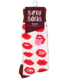 Sexy Socks Lip Love Size 42-46