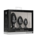 Diamond Shaped Butt Plug Set - Black