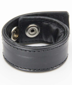 RIN037BLK Padded Leather Cockring Black