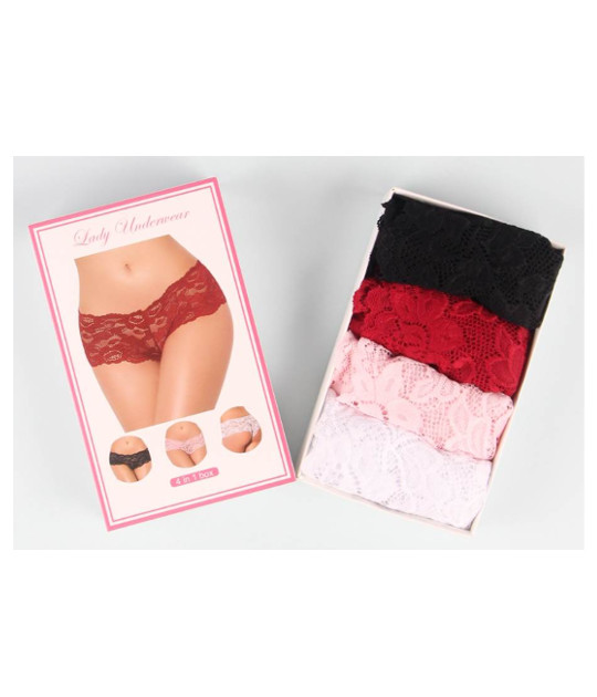 FP5059 Floral Lace Panty 4in1 Box Medium