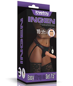 Ingen Vibrating 7.5Inch Strap-On Dong