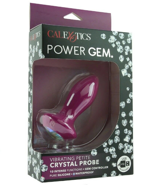 Power Gem Vibe Petite Crystal Probe - Purple