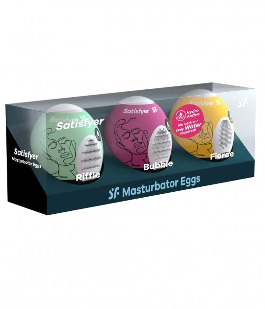Satisfyer Egg 3 Set Riffle Bubble Fierce