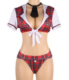 R81010 Quality Student Sexy Uniform XL