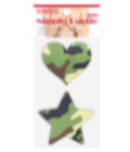 Camo Stars and Heart Nipple Pasties 2pk