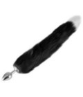 FOX002BLK Foxtail Black with White Tip
