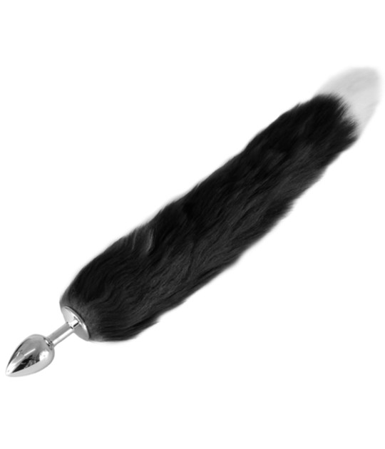 FOX002BLK Foxtail Black with White Tip