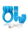 Screaming O Charged Combo Ring & Finger Vibe Blue
