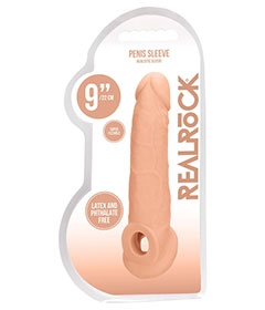 Real Rock 9in Penis Sleeve White