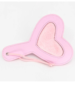 B-PAD08PNK Pink Fur Heart Paddle