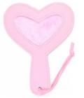 B-PAD08PNK Pink Fur Heart Paddle