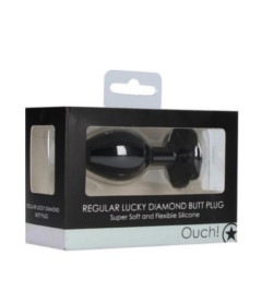 OUCH Lucky Diamond Butt Plug Black Regular