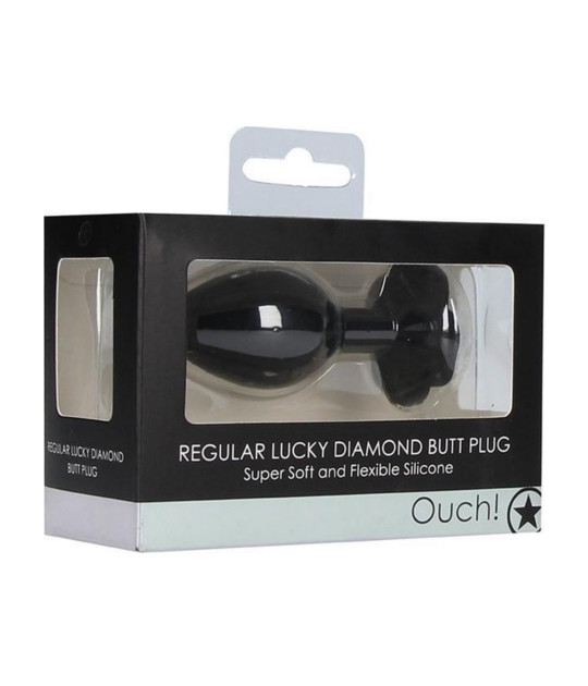 OUCH Lucky Diamond Butt Plug Black Regular