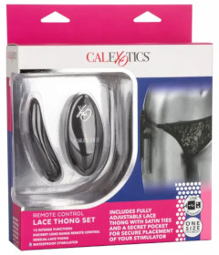 Remote Control Lace Thong Set