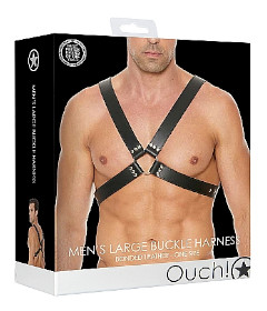 Mens Large Buckle Harness OS Black