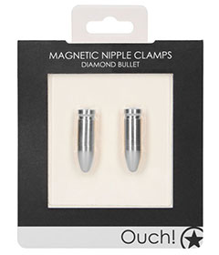Magnetic Nipple Clamps Bullet Silver
