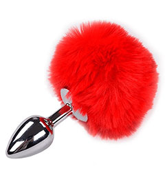 Alive  Metal Fluffy Plug Red M