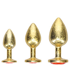 Ouch! Milan Collection - Metal Anal Plug Set - Gold