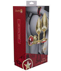 Ouch! Milan Collection - Metal Anal Plug Set - Gold