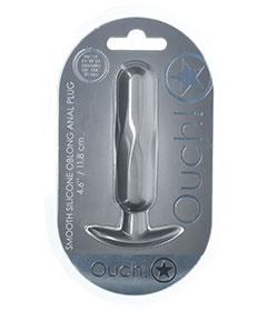 Ouch - Oblong Anal Plug Gun Metal