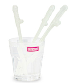 Glow in the Dark Willy Straws 9pk