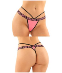 SEXY BITCH PANTY & THONG 2PK L XL