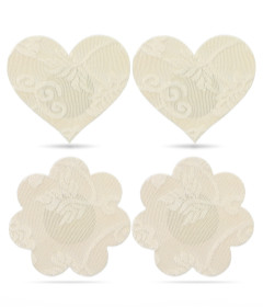 Lace Heart and Flower Nipple Pasties 2pk