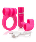 Screaming O Charged Combo Ring & Finger Vibe Pink