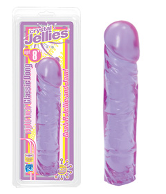 Crystal Jellies 8in Purple Dong