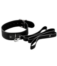 B-COL06BLK Unlined Collar & Lead Black