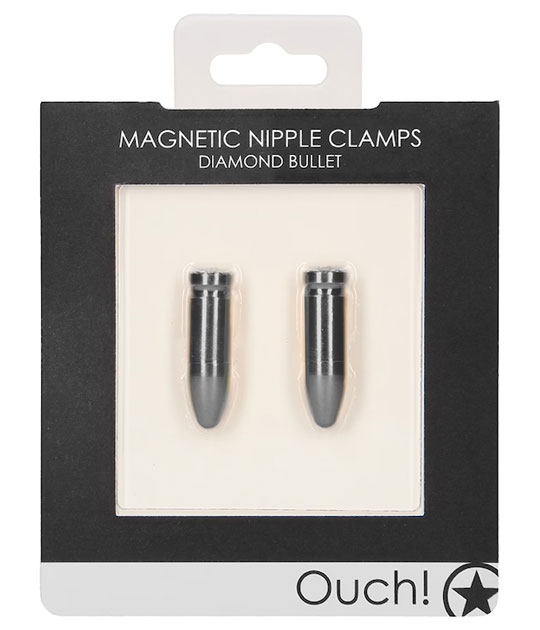Magnetic Nipple Clamps Diamond Bullet Grey