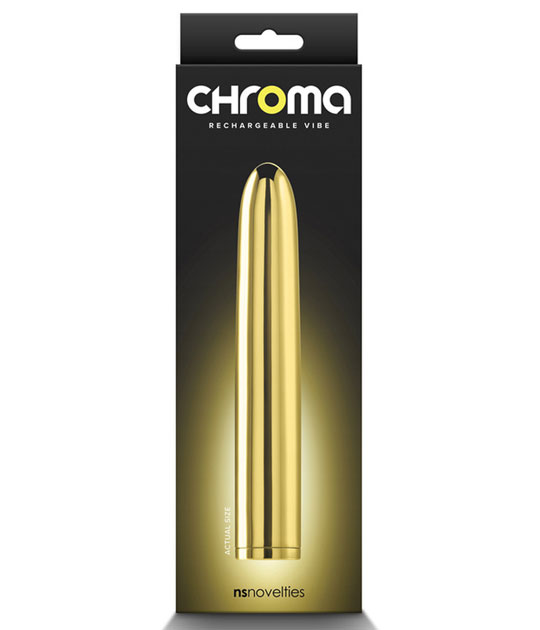 Chroma 7 Inch Rechargeable Vibe Gold