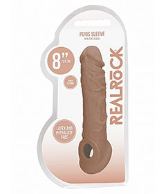 Real Rock 8in Penis Sleeve Tan