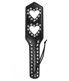 B-PAD11 Black Studded Heart Paddle