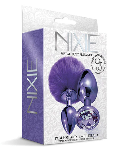 NIXIE Metal Butt Plug Set Purple Metallic
